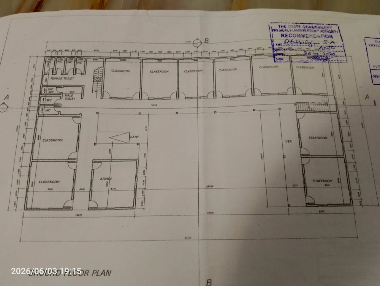 Approved ground floor plan